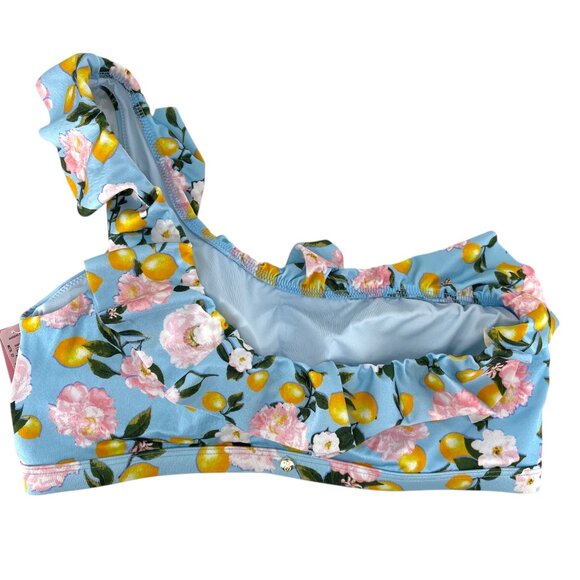 Victoria's Secret Lemon Ruffle One Shoulder Bikini Top NWT Sz Large - Picture 9 of 11